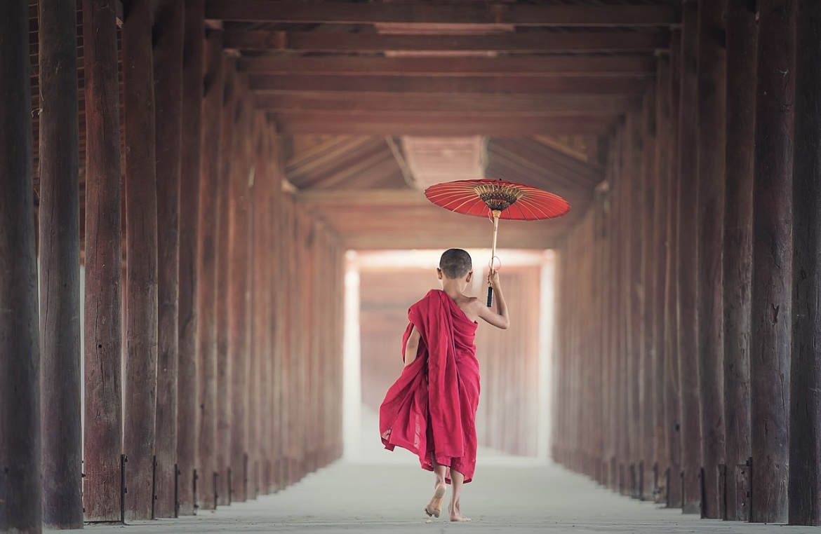 Red umbrella in Japan